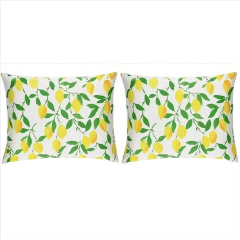 Set of 2 Pine Cone Hill Lovely Lemons Standard Pillow Shams by Annie Selke